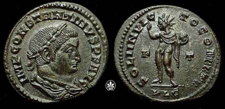 Emperor Constantine I depicting Sol Invictus